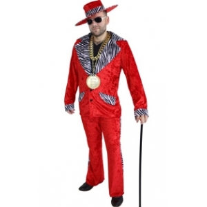 80s Pimp Costume Red Pimp Suit - Mens 80s Costumes